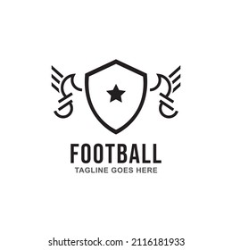 European football classic emblems vector.