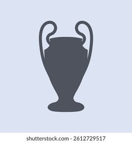 European Football Competition Trophy Silhouette Vector