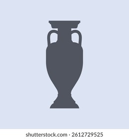European Football Competition Trophy Silhouette Vector