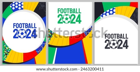 European football cup 2024. ball graphic European design vector illustration. European stylish background gradient Vector illustration Football europe 2024 in Germany square and horizontal pattern