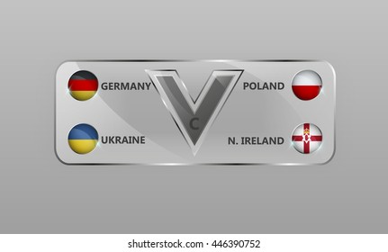 European football. Group C. Vector.