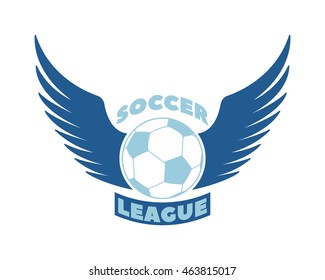 European football, soccer label, emblem and design championship elements