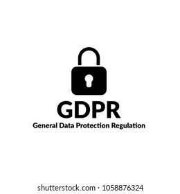 European GDPR vector icon illustration