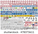 european german road traffic sign vector collection set