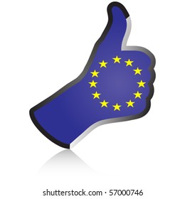 european hand giving ok