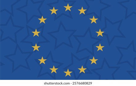 European logo background. European organization logo star circle