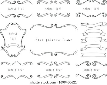 European luxury decorative border illustration set