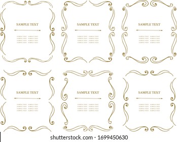 European luxury decorative border illustration set