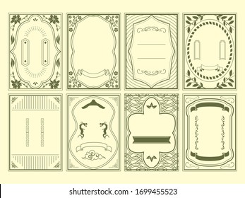 European luxury decorative border illustration set