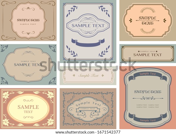 European Luxury Decorative Border Illustration Set Stock Vector ...