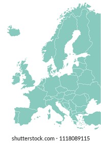 European map Geographical, graphic