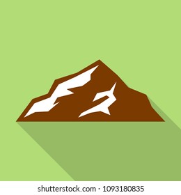 European mountain icon. Flat illustration of european mountain vector icon for web design