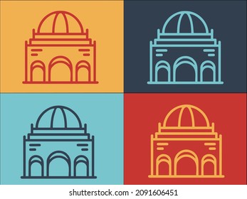 European Parliament Logo Template, Simple Flat Icon of european,parliament,europe