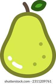 European pear isolated vector icon.