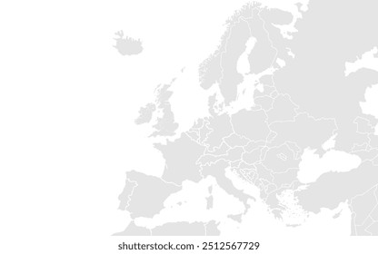 European political map infographic, info chart business on white background.