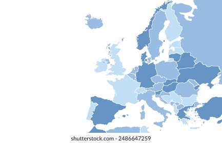 European political mapfor education,Travel worldwide, earth geography website layouts, background,study geography,work in graphics.Suitable for Business Professionals,Designers and Creatives,Marketer.