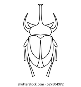 European rhinoceros beetle icon. Outline illustration of european rhinoceros beetle vector icon for web