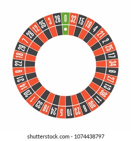 European Roulette Wheel. Top View