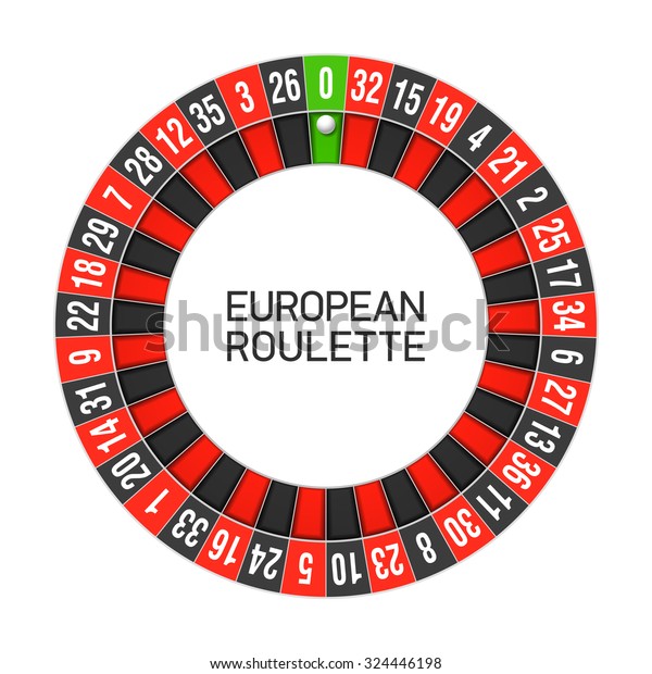 European Roulette Wheel Vector Stock Vector Royalty Free 324446198