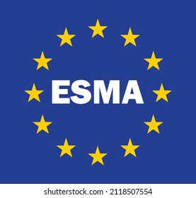 European Securities And Markets Authority ESMA Sign Illustration