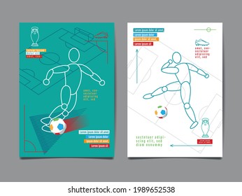 European Soccer Tournament, 2020-2021, background Illustration.