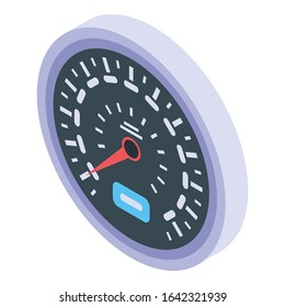 European speedometer icon. Isometric of european speedometer vector icon for web design isolated on white background