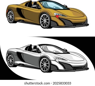 European Sport Cars Gold and White 1