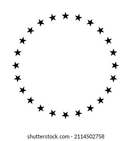 European Star Flag Symbol. EU Stars Circle Logo Symbol