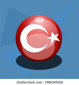 vector de la bandera europea, es decir, turquía, para un partido de fútbol europeo