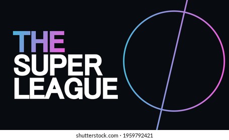 European Super League. Football tournament. Logo European football championship. Vector illustration 