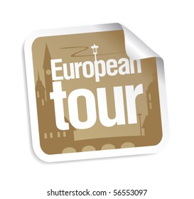 European tour vector sticker