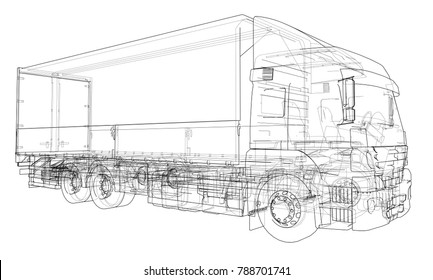 3d wireframe truck Images, Stock Photos & Vectors | Shutterstock