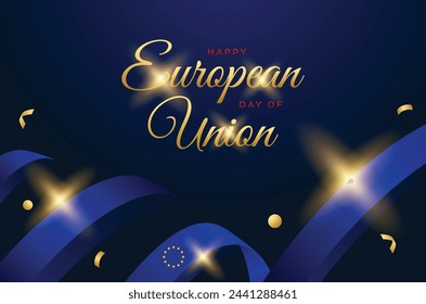 european union day design illustration collection