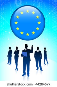 European Union Economic Business Team Original Vector Illustration