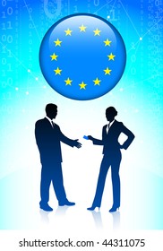 European Union Economic Business Team Original Vector Illustration