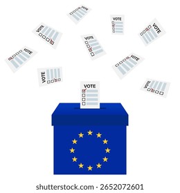 Wahlen zur Europäischen Union. Wahlkonzept Vektorgrafik. 
