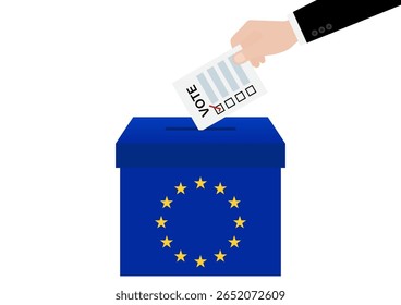 Wahlen zur Europäischen Union. Wahlkonzept Vektorgrafik. 