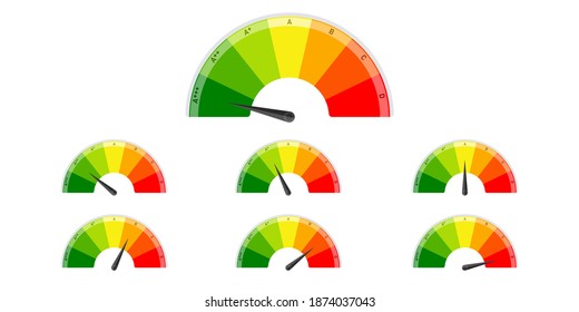 European Union energy efficiency rating. Vector illustration.