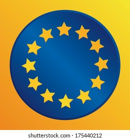 European Union  EU flag vector icon 