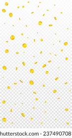 European Union Euro coins falling. Scattered gold EUR coins. Europe money. Global financial crisis concept. Vector illustration.