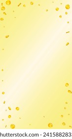 European Union Euro coins falling. Scattered gold EUR coins. Europe money. Global financial crisis concept. Vector illustration.
