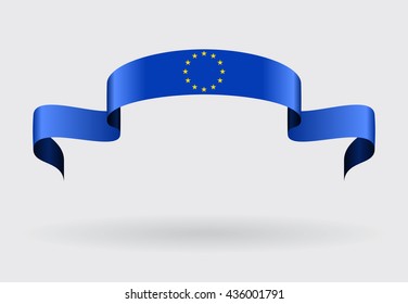European Union flag background. Vector illustration.