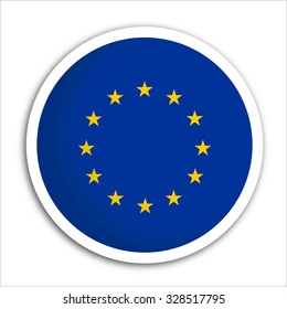 European Union flag button