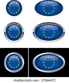 European Union Flag Buttons