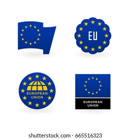 European Union Flag, EU Emblem And National Symbols