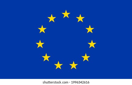 European Union flag. EU flag. Vector EPS 10. Isolated on background.