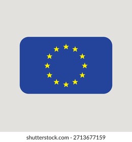 Flagge der Europäischen Union - flache Vektorgrafik