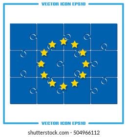 European Union flag icon vector illustration eps10.