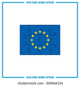European Union flag icon vector illustration eps10.
