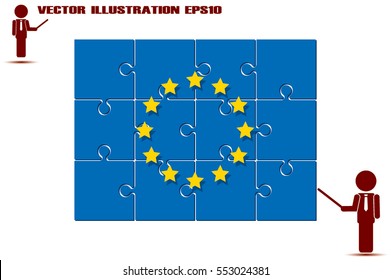 European Union flag icon vector illustration.